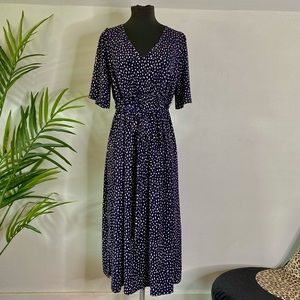 Navy Animal Print Dress